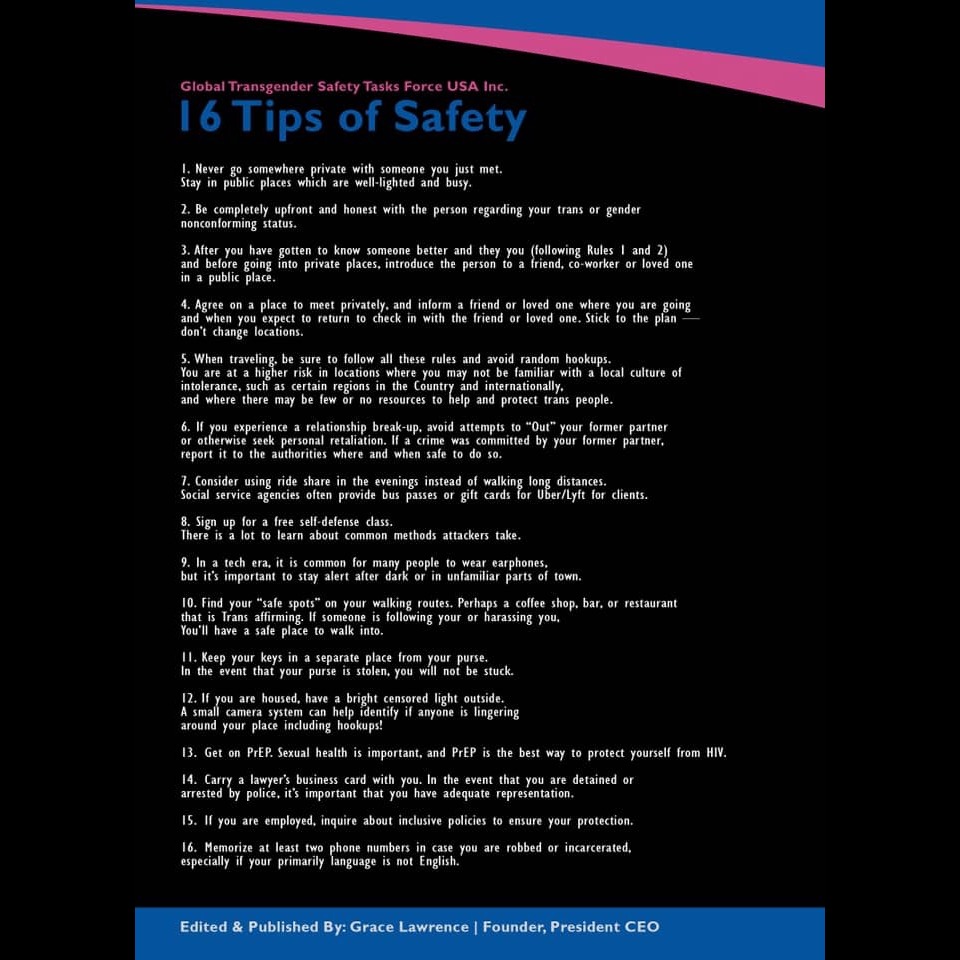 Photo 4 from Global Transgender Safety Tasks Force USA Inc